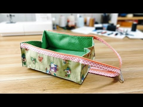 How to Sew a Structured Box Pouch | Zipper Pouch Tutorial