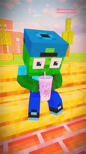 HELP THE BABY ZOMBIE #minecraft #abrolt