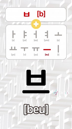 Basic Hangeul_'b' row syllables Master the basics of Hangeul! Learn how to read, write, and pronounce Korean letters — including consonants, vowels, and syllable blocks — all in an easy-to-follow format. #koreanlanguage #learnkorean #hangul #hangeul #koreanalphabet