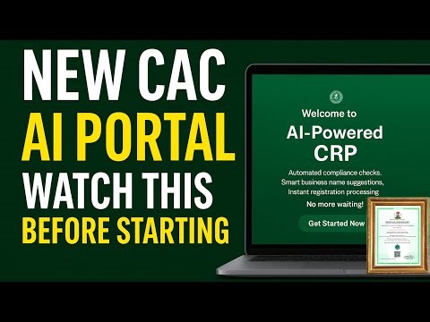 Before You Register: CAC AI Portal | See how to use the New CAC iCRP for NGO, Business name Reg, Ltd
