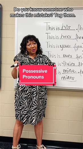 Have you ever heard someone say, “That’s mines”? In this grammar lesson, we review possessive pronouns such as yours, ours, his, hers, and theirs. The correct word is mine, not mines. Mine already means “belonging to me,” so it does not need an s or an apostrophe. That book is mine. Those shoes are mine. Did you learn something new? Learning #GrammarLesson #PossessivePronouns #ESLlesson #LearnonTikTok EnglishTeacher #Englishgrammar