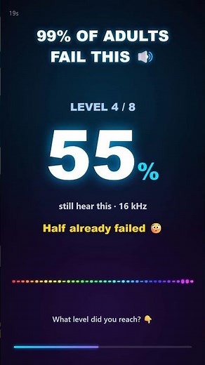 99% of Adults FAIL This Sound Test 🔊 What Level Can You Reach? #Shorts