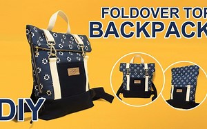 DIY Foldover top Backpack _How to sew backpack