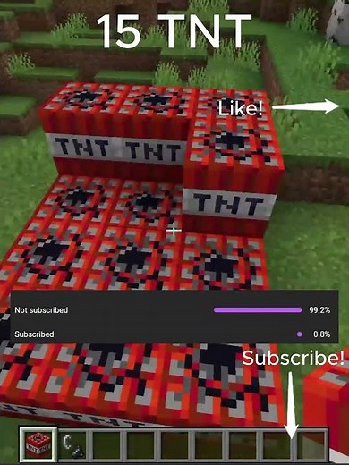 Minecraft 15 TNT Explosion #shorts