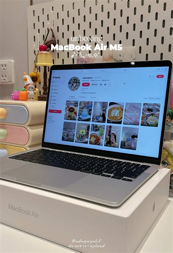 MacBook Air M5 Unboxing✨💻☁️ #macbookair #macbookairm5 #apple #macbook #ndnquynhf