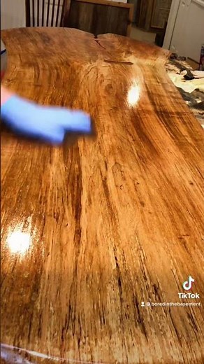 First coat of boiled linseed oil on spalted maple. #maple #finish #interiordesign #woodworking