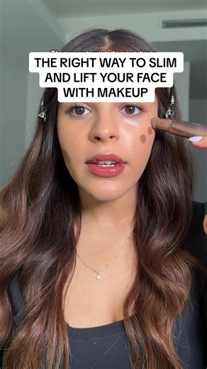 how to use contour, blush and concealer to slim down LIFT your face (this actually works) #makeuptipsandtricks #makeuphacks #contourtutorial #contouring #makeupforbeginners contour tips, how to slim the face, how to slim the face with makeup, skinny contour, how to make face look less wide, makeup hacks, how to lift the face with makeup