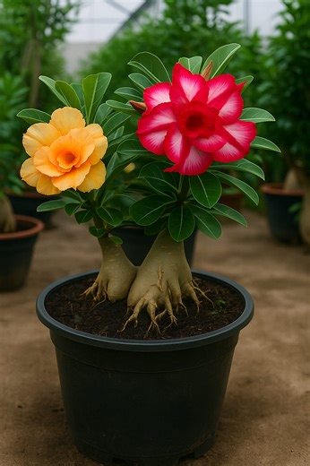Nature painted this beauty with love 🌺 Adenium blooms that steal every heart 🌿 💖 Like if this flower made your day brighter! #Fblifestyle 🌸 #Flowerlovers 🌺 #Flowerphotography 🌼 #Diy 🌿 #Adenium 🌷 | Blooming Flowers Nature