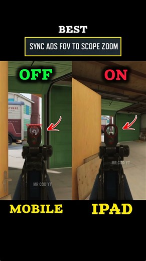 ipad vs Mobile ✅ Best Sync ADS FOV settings in CODM BR | Best FOV settings in CODM #shorts #codm
