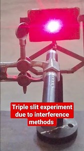 Triple slit experiment due to interference #science #physics