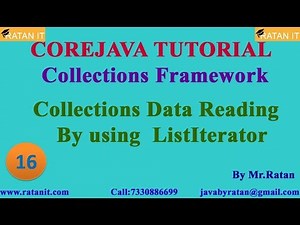 Core java Tutorial || Collections Framework || video-16 || ListIterator Cursor || By Ratan Sir