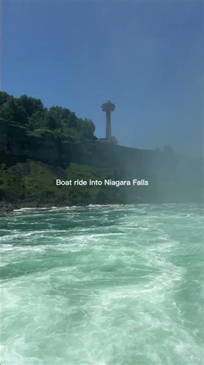 Niagara Falls boat tour 🌊 Feel the mist up close 🇨🇦 #NiagaraFalls #CanadaTravel