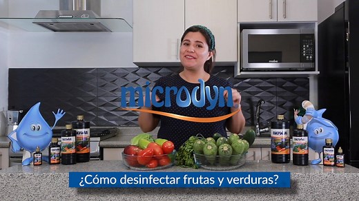 ¿Sabes cómo desinfectar frutas y verduras correctamente con Microdyn? ¡En este vídeo te compartimos el proceso correcto para desinfectar estos alimentos. #Microdyn 60 años cuidando tu salud y la de tu familia. | Microdyn