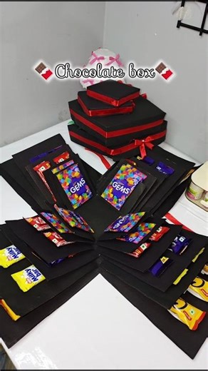 DIY 6 layer🤌🏻 chocolate ✨explosion box🍫🎀||this is for chocolates lovers 6 layer🍫||