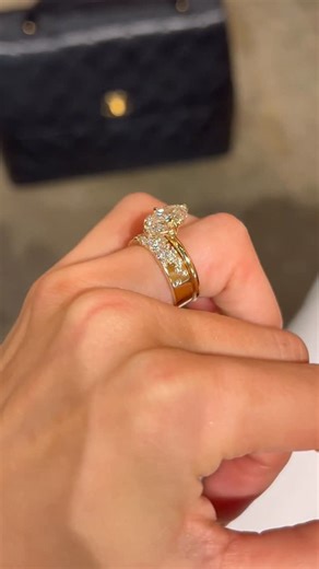 CREATED RINGS on Instagram: "Believe it or not — this entire set is just $5,075 🤯 featuring one of our favorite rising trends: accented cluster cigar bands. Our custom rings start at $2,000 and this client got an incredible deal with their 2.51 carat (H, VS1) oval lab diamond solitaire. Set on a thicker 2mm yellow gold band with NSEW prongs for a stylish touch ✨ Paired with this accented cigar band, the full set totals $5,075! Interested in this band? While this band is not listed on our websit