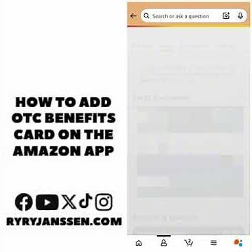 How to add OTC Benefits card on the Amazon app