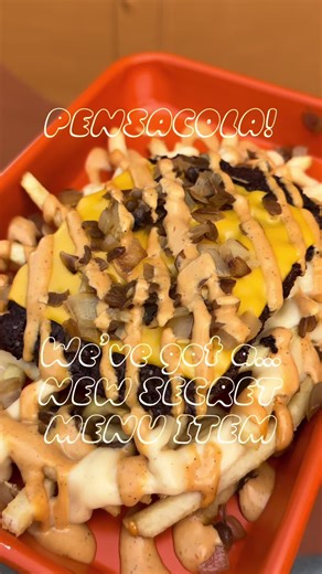 ICYMI our secret menu is available every Tuesday-Thursday night! Also if you come in on a Friday/Saturday and it’s not too busy… just ask about these! If we have time in the kitchen we’d be happy to make em for you 🧡 See ya this week! 📍9 E Gregory Street #pensacolabeach #pensacolaeats #downtownpensacola #eatpensacola #fastfood