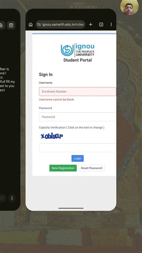 Ignou Addmission Form not Submitted solution