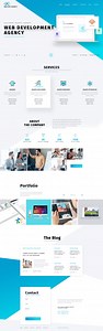 Web Dev Agency One Page Website PSD, a Landing Page Template by PSDFY