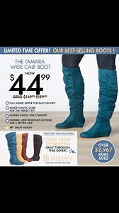 At just $44.99, our Tamara Wide Calf Boot is perfect for getting ready for the season | Roaman's