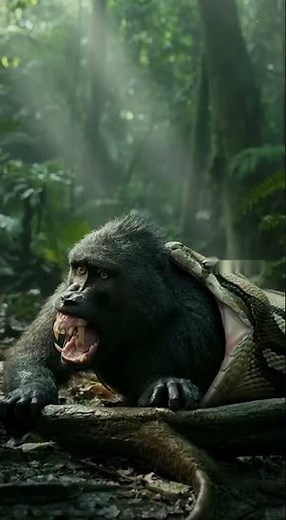 BRUTAL KINGDOM: 3 Komodo Dragons Ambush a Giant Python to Steal its Prey!