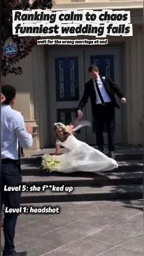 Ranking Calm to Chaos 😭 Funniest Wedding Fails #wedding #funny #fail