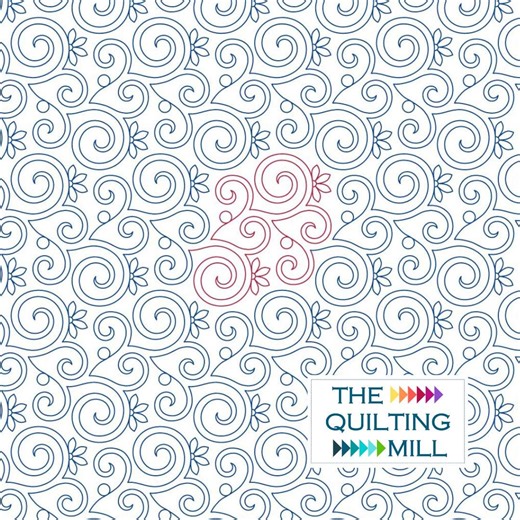 Curly Branch Bloom - Digital Pantograph | Floral Swirl Longarm Quilting Pattern | E2E Quilting Design | Ideal for Seasonal Quilts - Etsy