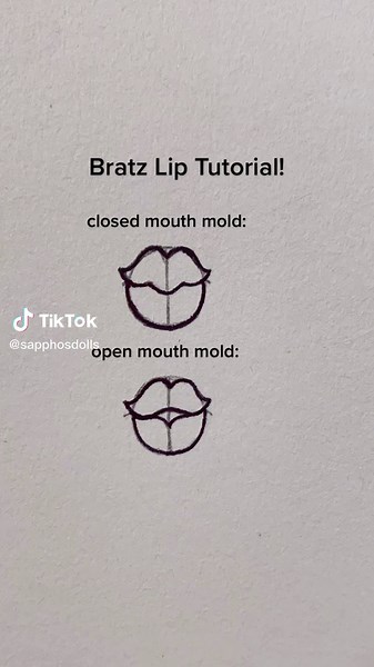 Bratz Lip Tutorial step-by-step! 🪄✨ #bratzlips #bratzrepaint #bratzcustom #custombratz #bratzooak #fyp