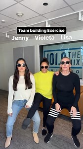 Team building exercises at work can be fun 🤣 This one is guaranteed to make you laugh and potentially drop someone. You know what they say “if you want to lift yourself up, lift someone else up” #team #building #girlpower | 101.9 THE MIX Chicago