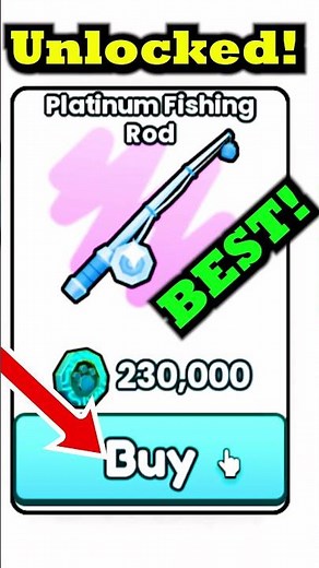 Unlocking PLATINUM Fishing ROD! in PET SIM 99! #roblox #petsim99 #shorts