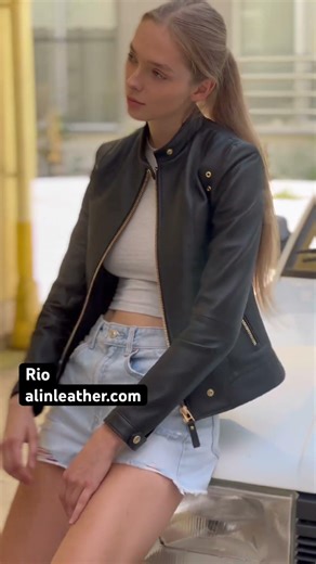 The Rio Fitted Women’s Black Leather Jacket | ALiN