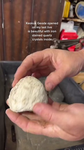 Quartz Crystals Inside Rock: Geode Revealed with Stunning Gems