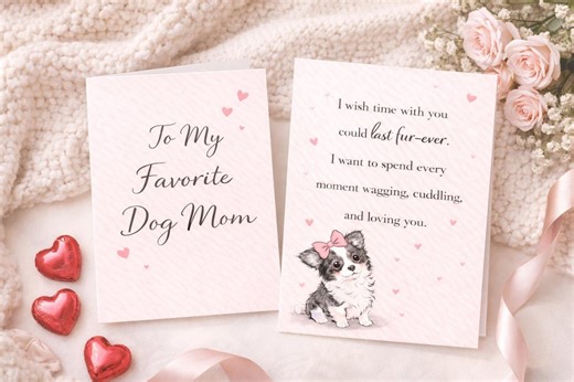 Dog Mom Valentine's Day Card | Puppy Love Gift (instant Download PDF) - Etsy