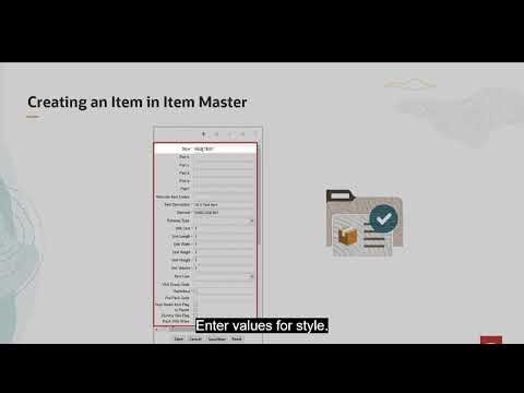 10 Creating Item | Inventory Management | Oracle Warehouse Management system | Oracle WMS