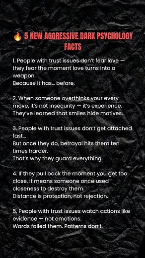 5 Dark Psychology Facts About Trust Issues (This Explains Everything)#shorts