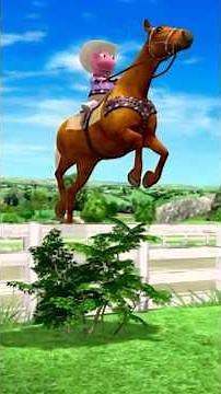 Uniqua shows Pablo she can jump on her horse #shorts