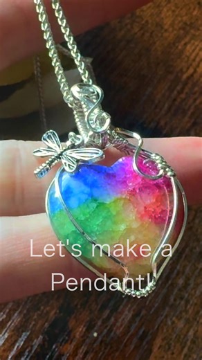Wire Wrapping a Rainbow Quartz Heart Pendant