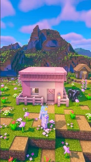 [Minecraft] Super easy! Anyone can build a cherry blossom house! A building that blends in with t...