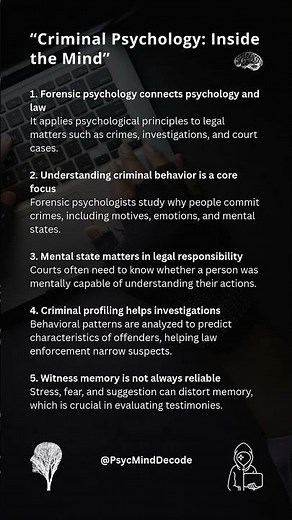 Criminal Psychology: Inside the Mind 🧠 #psychologyfacts #mindfacts #humanbehavior #selfawareness