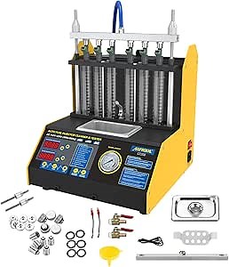 110V/220V CT-200 Practical and efficient Automotive 6 Cylinder Ultrasonic Wave Fuel Injector Cleaner & Tester Fuel Cleaning Leakage Test Machine for Car Motorcycle
