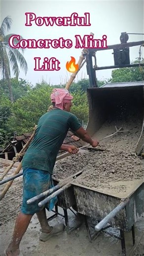 Concrete Mini Lift Machine Full Setup 👷 How It Works! #shorts