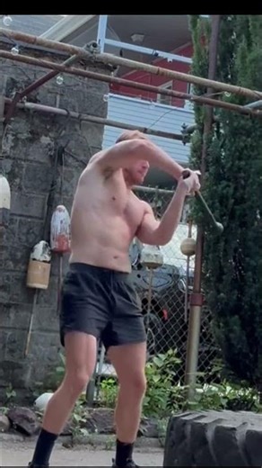 Sledgehammer Workout: Squat, Swings sand Slams! #shorts