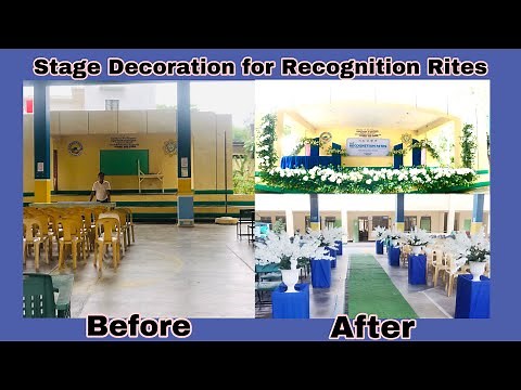 How to decorate stage for Graduation | Stage decoration for recognition rites | Stage Decoration