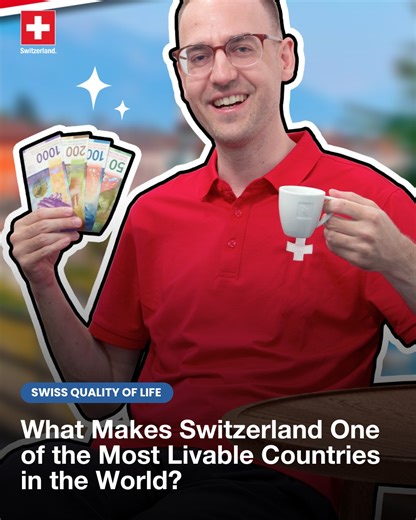 Ranked among the top countries globally for quality of life, 🇨🇭 stands out with: 💶 Average monthly salary of 6,800 CHF 🌍 A clean, safe environment and outdoor activities 👨‍⚕️ World-class healthcare contributing to one of the highest life expectancies worldwide What factors do you think make a country the best place to live? Let us know in the comments below! 👇 | About Switzerland