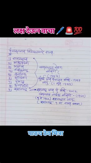 पंचायतराज स्विकारणारे राज्य | police bharti #notes #mpsc #panchayat #panchayatraj #viral #shorts