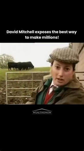 Temple of Wealth, Money & Business on Instagram: "Farming is the easiest way to get rich! That’s the ridiculous claim David Mitchell hilariously mocked in That Mitchell and Webb Look (2006-2010). In one of the show’s most memorable skits, Mitchell’s character rants about how farmers just “plant things, wait a bit, and then get paid.” The sketch perfectly satirizes the idea that farming is effortless and pokes fun at government subsidies, unpredictable weather, and the backbreaking labor involved