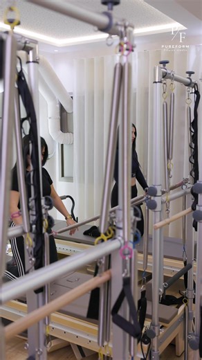 Reformer Pilates at PureForm Pilates Studio, Tangier. A calm practice focused on posture, alignment, and mindful control rather than speed or intensity.