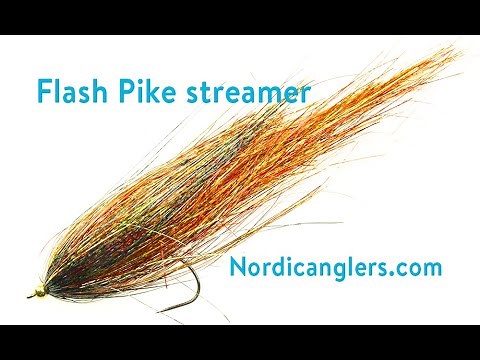 Fly tying "Flash Pike Streamer" Pike fly (Step-by-step tutorial)