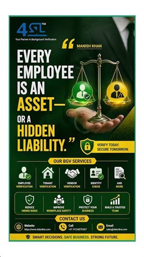 Employee = Asset or Liability? | BGV Awareness | Manish Khan Quote | 4SL