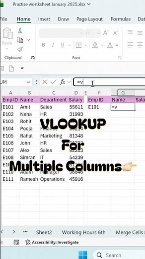 VLOOKUP with Multiple Columns l Excel Formula for Number Series